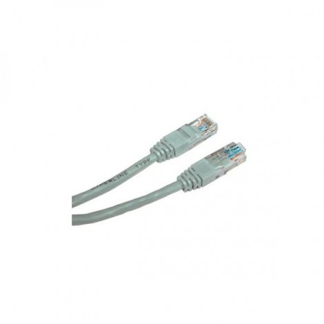 Przewód LAN UTP patchcord, Cat.5e, RJ45 M - RJ45 M, 7 m, nieekranowany, szary, Logo