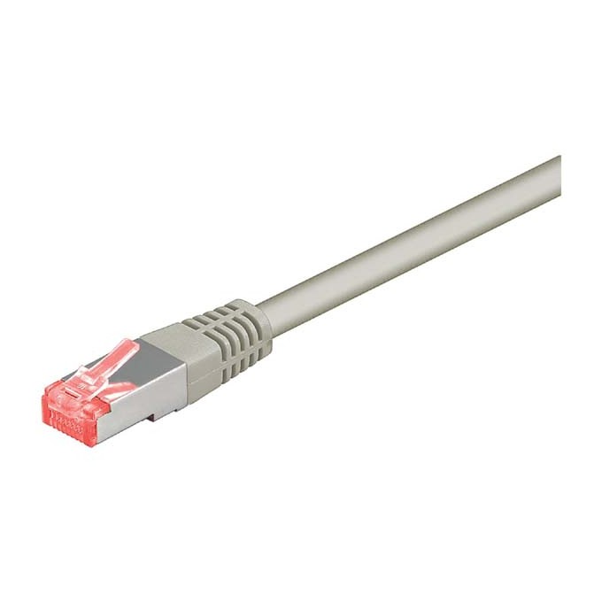 Przewód LAN S/FTP patchcord, Cat.6, RJ45 M - RJ45 M, 7 m, chroniony, LSOH, szary, economy