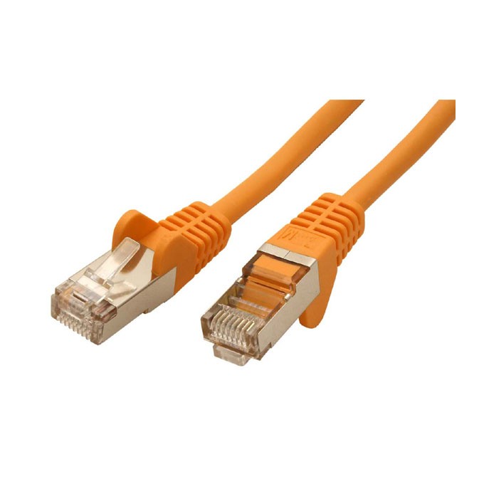 Przewód LAN FTP patchcord, Cat.5e, RJ45 M - RJ45 M, 7.5 m, chroniony, żółty, economy, EOL