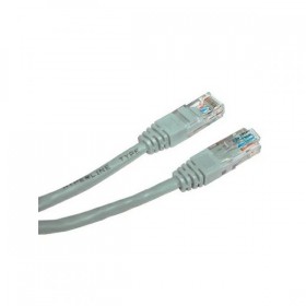 Przewód LAN UTP patchcord, Cat.5e, RJ45 M - RJ45 M, 10 m, nieekranowany, szary, economy