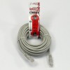 Przewód LAN UTP patchcord, Cat.5e, RJ45 M - RJ45 M, 10 m, nieekranowany, szary, Logo LOGO bag