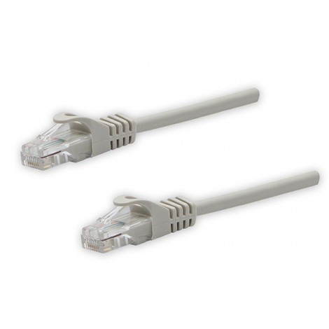 Przewód LAN UTP patchcord, Cat.5e, RJ45 M - RJ45 M, 10 m, nieekranowany, szary, czysta miedź economy