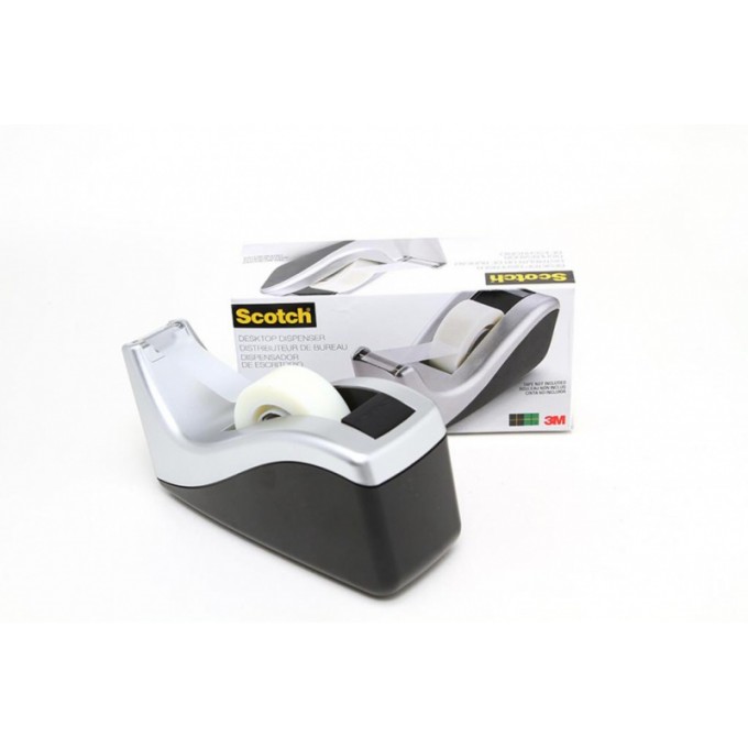 Dyspenser do taśm SCOTCH® (C60-ST), czarno-srebrny, taśma GRATIS