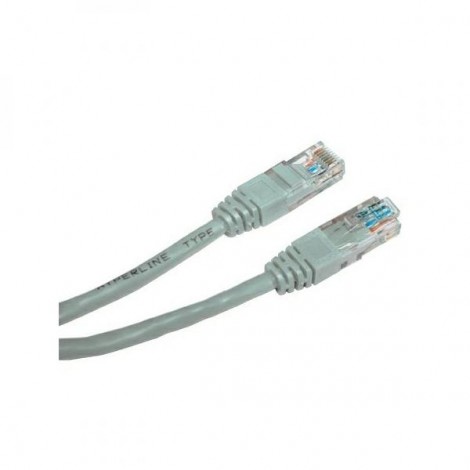 Przewód LAN UTP crossover patchcord, Cat.6, RJ45 M - RJ45 M, 10 m, nieekranowany, krzyżowy, szary, do połączenia 2 