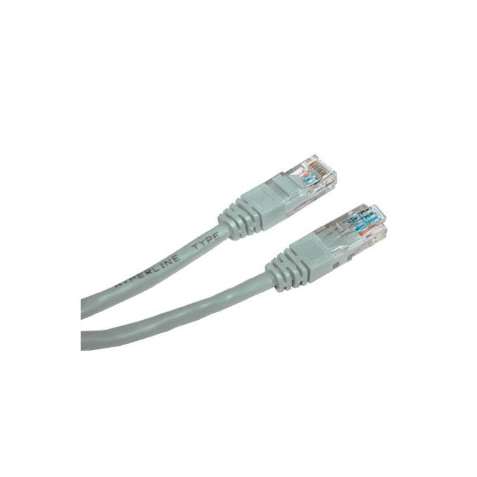 Przewód LAN UTP patchcord, Cat.5e, RJ45 M - RJ45 M, 15 m, nieekranowany, szary, Logo blistr