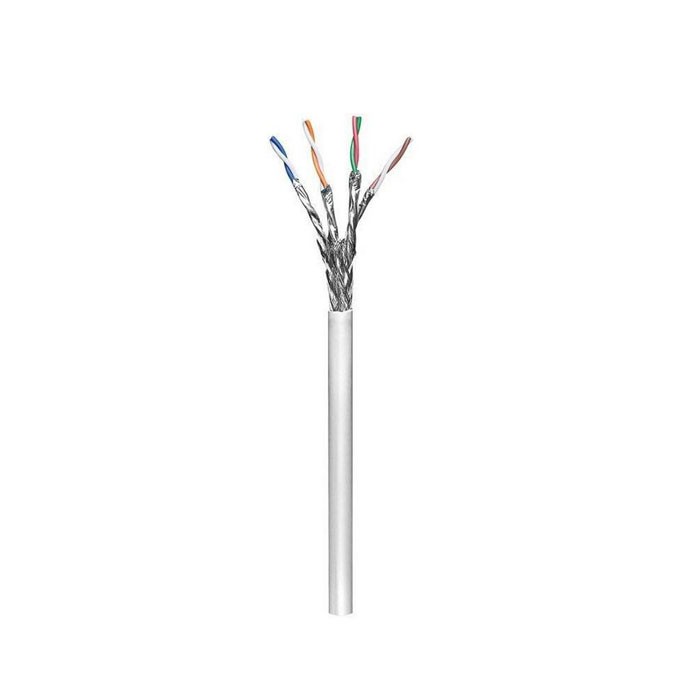 Przewód LAN kabel S/FTP, Cat.6, Kabel - Kabel, 305 m, podwójnie ekranowany, CCA, szary