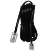 Kabel telefoniczny 4-żyłowy, RJ11 M - RJ45 M, 10 m, płaski, czarny, do ADSL modem economy