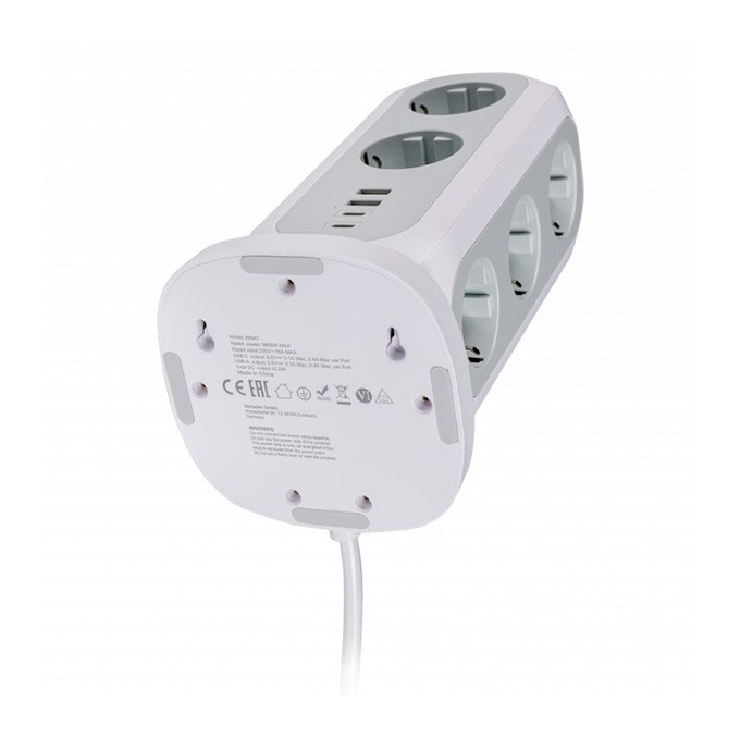 Stacja zasilania Tower Power gniazdo, biała, Verbatim
