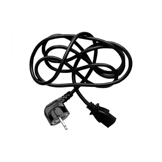 Kabel sieciowy 230V zasilacz, CEE7 (widelec) - C13, 2m, VDE approved, czarny, Logo, 5-pack, cena za 1 szt., EOL