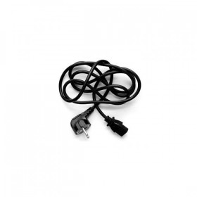 Kabel sieciowy 230V zasilacz, CEE7 (widelec) - C13, 3m, VDE approved, czarny, Logo