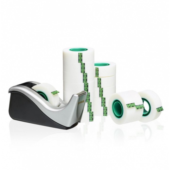 Taśma biurowa SCOTCH® Magic™ (8-1933R16C60), matowa, 19mm, 33m, 16szt., podajnik C-60 GRATIS