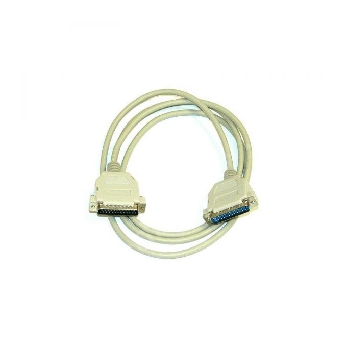 Kabel do transmisji danych równoległy, DB25 samec - DB25 samec, 2 m, szary, opakowanie bulk