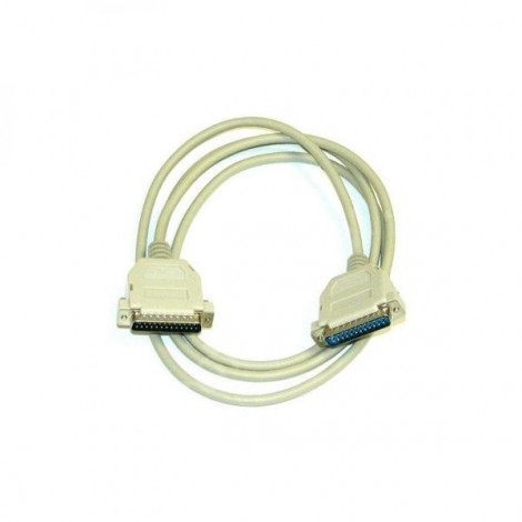 Kabel do transmisji danych równoległy, DB25 samec - DB25 samec, 2 m, szary, opakowanie bulk