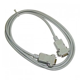 Kabel do transmisji danych szeregowy, DB9 samice - DB9 samice, 2 m, szary, opakowanie bulk