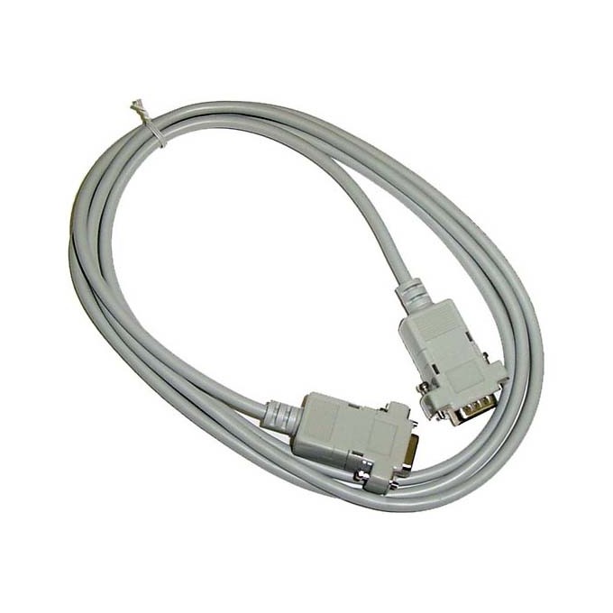 Kabel do transmisji danych szeregowy, DB9 samice - DB9 samice, 2 m, szary, opakowanie bulk