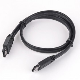 Kabel do dysku twardego eSATA, eSATA samec - eSATA samec, 0.5 m, 6 Gb/s, czarny, opakowanie bulk, EOL