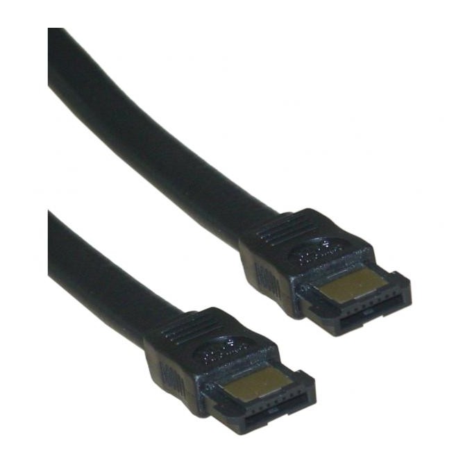 Kabel do dysku twardego eSATA, eSATA samec - eSATA samec, 0.5 m, 6 Gb/s, czarny, opakowanie bulk, EOL
