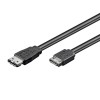Kabel do dysku twardego danych, SATA samec - eSATA samec, 0.5 m, 6 Gb/s, czarny, opakowanie bulk