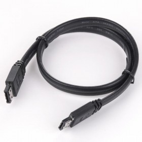 Kabel do dysku twardego eSATA, eSATA samec - eSATA samec, 1 m, 6 Gb/s, czarny, opakowanie bulk, EOL