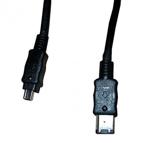 FireWire kabel IEEE 1394 (6pin) samec - IEEE 1394 (4pin) samec, 2 m, czarny, opakowanie bulk, EOL