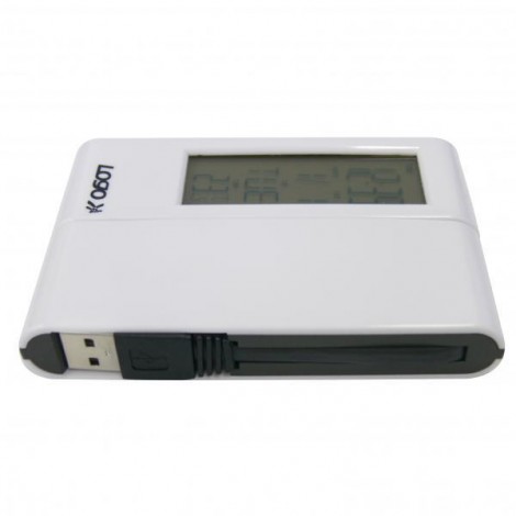 USB (2.0) hub 4-port, biały, podświetlany, godzina, budzik, regulator czasowy USB (2.0) hub 4-port, biały, podświetlany, godzina, budzik, regulator czasowy