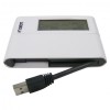 USB (2.0) hub 4-port, biały, podświetlany, godzina, budzik, regulator czasowy USB (2.0) hub 4-port, biały, podświetlany, godzina, budzik, regulator czasowy