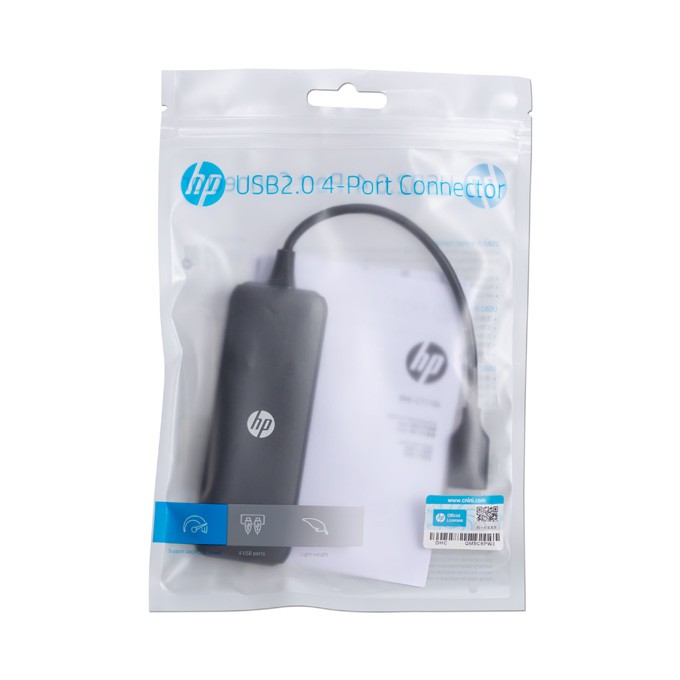 USB (2.0) hub 4-port, DHC-CT110C, czarny, Hewlett-Packard