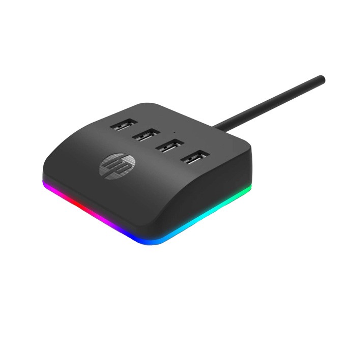 USB (3.0) hub 4-port, DHC-CT120, czarny, Hewlett-Packard, 4x USB 3.0, podświetlenie