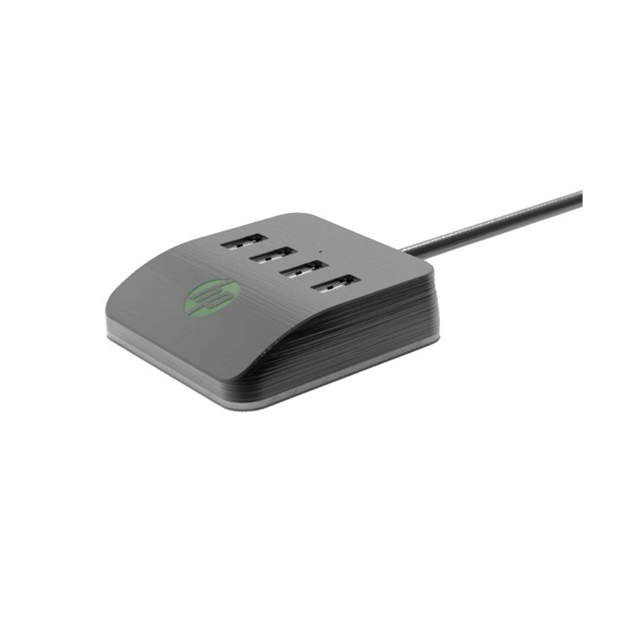 USB (3.0) hub 4-port, DHC-CT120, czarny, Hewlett-Packard, 4x USB 3.0, podświetlenie