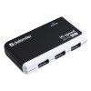 USB (2.0) hub 4-port, Quadro Infix, czarno-szara, Defender, wskaźnik LED, kompaktowy rozmiar USB (2.0) hub 4-port, Quadro Infix, czarno-szara, Defender, wskaźnik LED, kompaktowy rozmiar