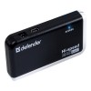 USB (2.0) hub 4-port, Quadro Infix, czarno-szara, Defender, wskaźnik LED, kompaktowy rozmiar USB (2.0) hub 4-port, Quadro Infix, czarno-szara, Defender, wskaźnik LED, kompaktowy rozmiar