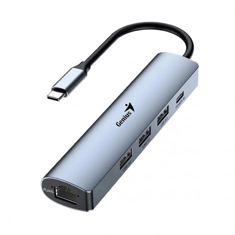 USB (3.0) hub 4-port, UH-545, szary, Genius, 3x USB 3.0, 1x RJ45 USB (3.0) hub 4-port, UH-545, szary, Genius, 3x USB 3.0, 1x RJ45