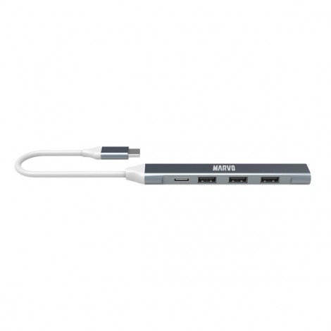 USB (3.0) hub 5-port, UH008, metalowy, Marvo USB (3.0) hub 5-port, UH008, metalowy, Marvo