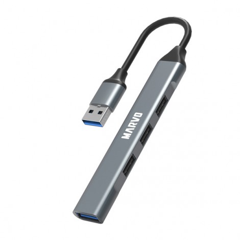 USB (3.0) hub 4-port, UH-ATC01, metalowy, Marvo USB (3.0) hub 4-port, UH-ATC01, metalowy, Marvo