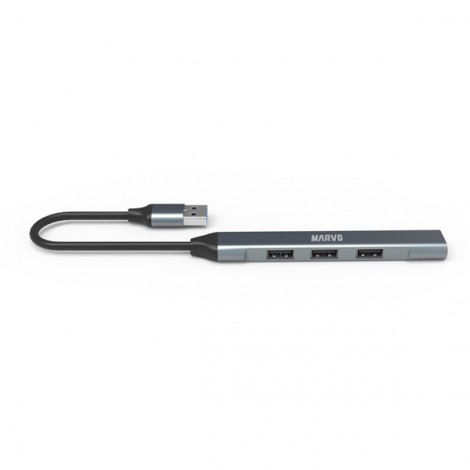 USB (3.0) hub 4-port, UH-ATC01, metalowy, Marvo USB (3.0) hub 4-port, UH-ATC01, metalowy, Marvo