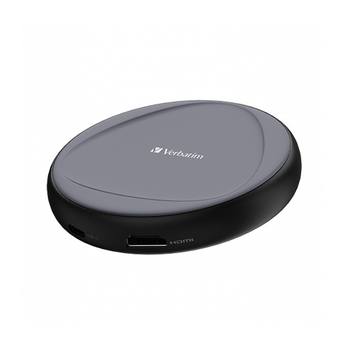 Bezprzewodowy adapter USB-C z koncentratorem WDA02 Share My Screen 4K 32147, czarny, długość przewodu 15cm, Verbatim