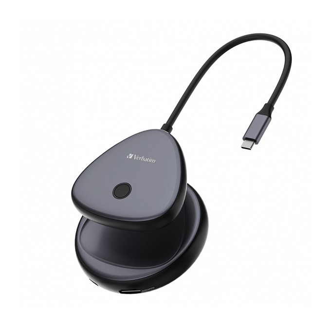 Bezprzewodowy adapter USB-C z koncentratorem WDA02 Share My Screen 4K 32147, czarny, długość przewodu 15cm, Verbatim