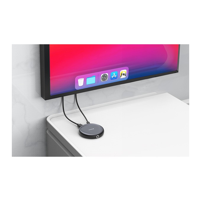 Bezprzewodowy adapter USB-C z koncentratorem WDA02 Share My Screen 4K 32147, czarny, długość przewodu 15cm, Verbatim