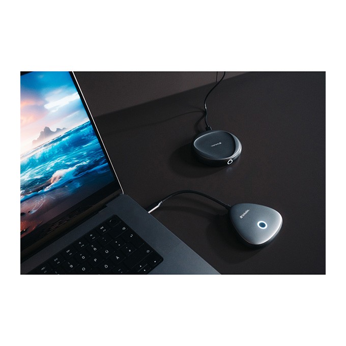 Bezprzewodowy adapter USB-C z koncentratorem WDA02 Share My Screen 4K 32147, czarny, długość przewodu 15cm, Verbatim