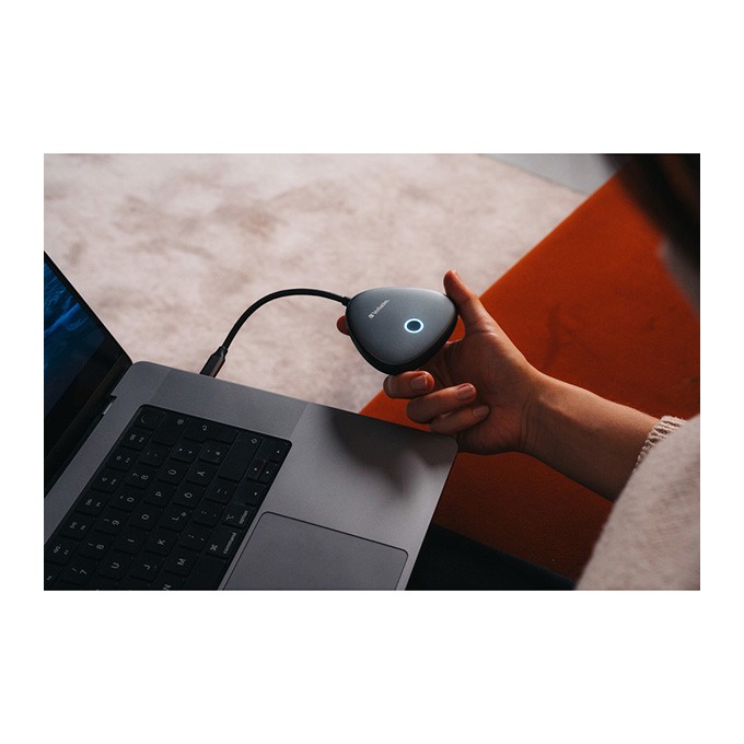 Bezprzewodowy adapter USB-C z koncentratorem WDA02 Share My Screen 4K 32147, czarny, długość przewodu 15cm, Verbatim