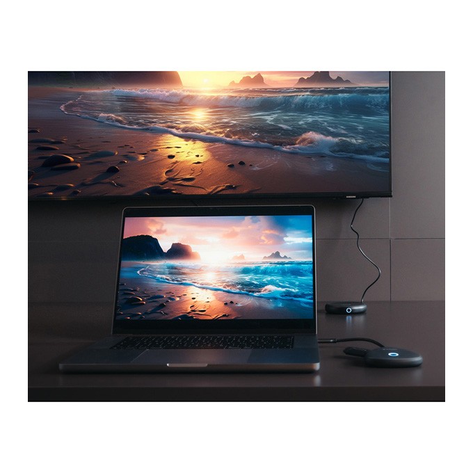 Bezprzewodowy adapter USB-C z koncentratorem WDA02 Share My Screen 4K 32147, czarny, długość przewodu 15cm, Verbatim