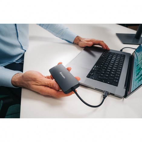 USB (3.2) hub 5-port, 32150, szara, długość przewodu 15cm, Verbatim, 1x USB C, 2x USB A, 1x HDMI USB (3.2) hub 5-port, 32150, szara, długość przewodu 15cm, Verbatim, 1x USB C, 2x USB A, 1x HDMI