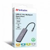 USB (3.2) hub 8-port, 32151, szara, długość przewodu 15cm, Verbatim, 1x USB C, 3x USB A, 2x HDMI, 1x SD 3.0 USB (3.2) hub 8-port, 32151, szara, długość przewodu 15cm, Verbatim, 1x USB C, 3x USB A, 2x HDMI, 1x SD 3.0
