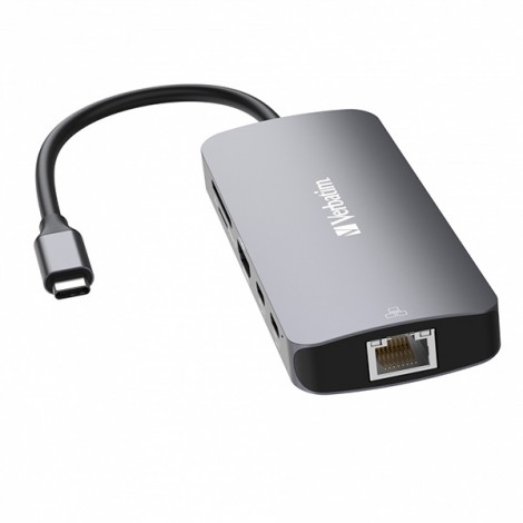 USB (3.2) hub 9-port, 32152, szary, długość przewodu 15cm, Verbatim, 2x USB C, 3x USB A, 1x HDMI, czytnik SD/micro SD USB (3.2) hub 9-port, 32152, szary, długość przewodu 15cm, Verbatim, 2x USB C, 3x USB A, 1x HDMI, czytnik SD/micro SD