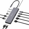 USB (3.2) hub 13-port, 32153, szary, długość przewodu 20 cm, Verbatim, 2x USB C, 6x USB A, 2x HDMI USB (3.2) hub 13-port, 32153, szary, długość przewodu 20 cm, Verbatim, 2x USB C, 6x USB A, 2x HDMI