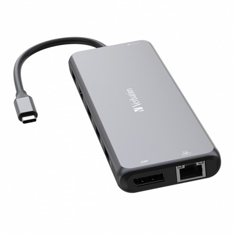 USB (3.2) hub 13-port, 32153, szary, długość przewodu 20 cm, Verbatim, 2x USB C, 6x USB A, 2x HDMI USB (3.2) hub 13-port, 32153, szary, długość przewodu 20 cm, Verbatim, 2x USB C, 6x USB A, 2x HDMI