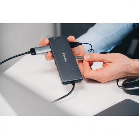 USB (3.2) hub 13-port, 32153, szary, długość przewodu 20 cm, Verbatim, 2x USB C, 6x USB A, 2x HDMI USB (3.2) hub 13-port, 32153, szary, długość przewodu 20 cm, Verbatim, 2x USB C, 6x USB A, 2x HDMI
