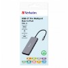 USB (3.2) hub 14-port, 32154, szary, długość przewodu 15cm, Verbatim, 2x USB C, 5x USB A, 2x HDMI, czytnik SD/micro USB (3.2) hub 14-port, 32154, szary, długość przewodu 15cm, Verbatim, 2x USB C, 5x USB A, 2x HDMI, czytnik SD/micro