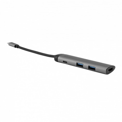 USB (3.1) hub 4-port, 49140, szara, długość przewodu 15cm, Verbatim, adapter USB C na 1x USB C, 1x USB A(3.0), 1x USB (3.1) hub 4-port, 49140, szara, długość przewodu 15cm, Verbatim, adapter USB C na 1x USB C, 1x USB A(3.0), 1x