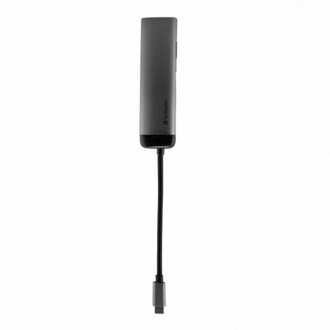 USB (3.1) hub 4-port, 49140, szara, długość przewodu 15cm, Verbatim, adapter USB C na 1x USB C, 1x USB A(3.0), 1x USB (3.1) hub 4-port, 49140, szara, długość przewodu 15cm, Verbatim, adapter USB C na 1x USB C, 1x USB A(3.0), 1x